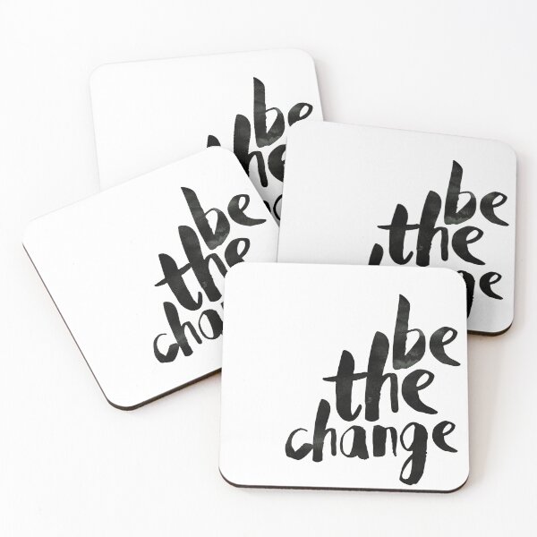Item preview, Be The Change Inspirational Typography Quote designed and sold by knightsydesign.
