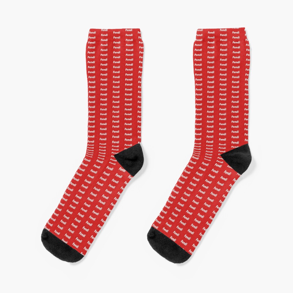 fendi red socks