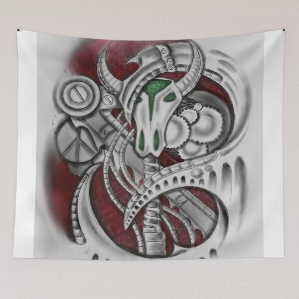 Item preview, Biomechanical bull head  designed and sold by attracdionz.