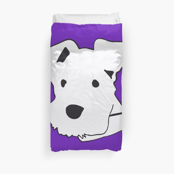Purple Schnauzer Duvet Cover
