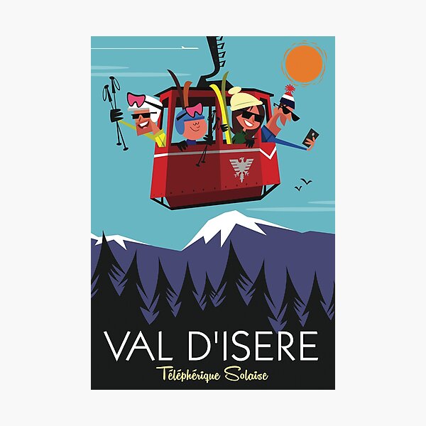 Val D'Isere poster Photographic Print