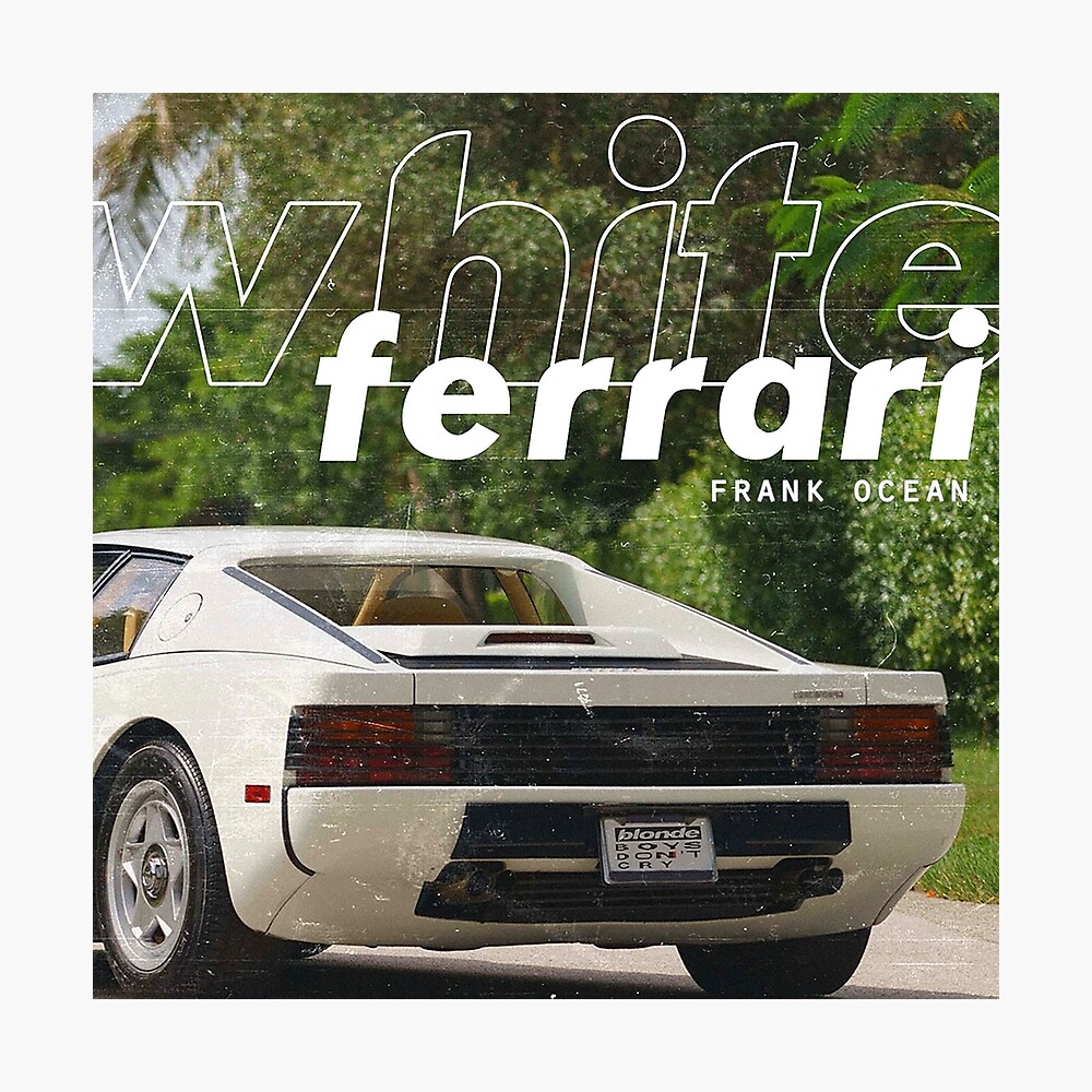  Frank Ocean - White Ferrari 20x20 inches - 51x51 cm