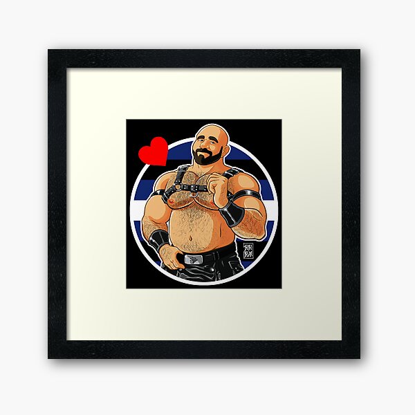JIM LIKES LEATHER - DETAIL Framed Art Print