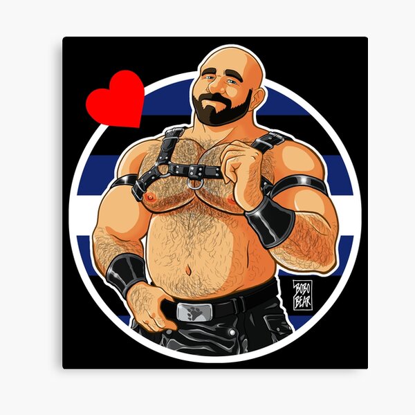 JIM LIKES LEATHER - DETAIL Canvas Print