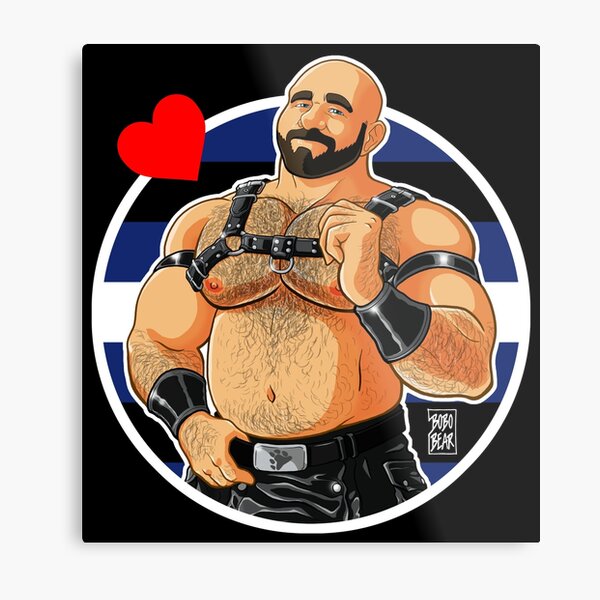 JIM LIKES LEATHER - DETAIL Metal Print