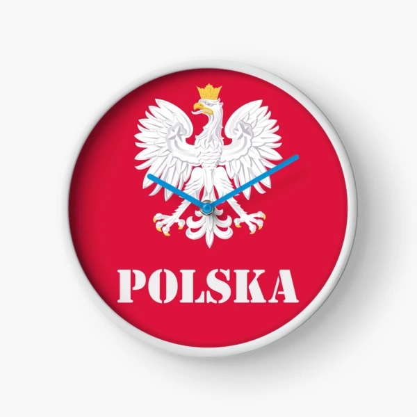 Polnische Flagge Aufnäher - Bestickt, Mit VELCRO® Klettverschluss (polierter Adler)