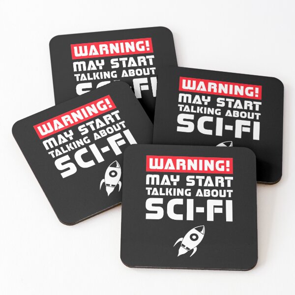 Item preview, Warning May Start Talking About Sci-Fi designed and sold by Cat Lady Designs.