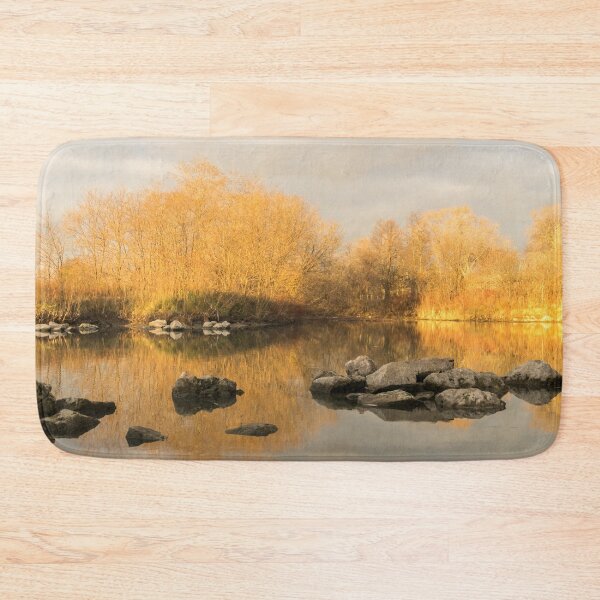 Item preview, Gold and Silver - Late Fall Reflections at the Pond Take Two designed and sold by Georgia Mizuleva.