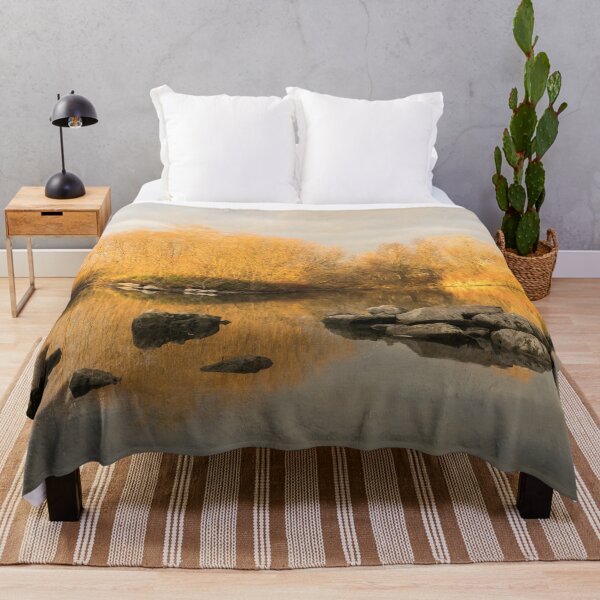 Item preview, Gold and Silver - Late Fall Reflections at the Pond Take Two designed and sold by Georgia Mizuleva.