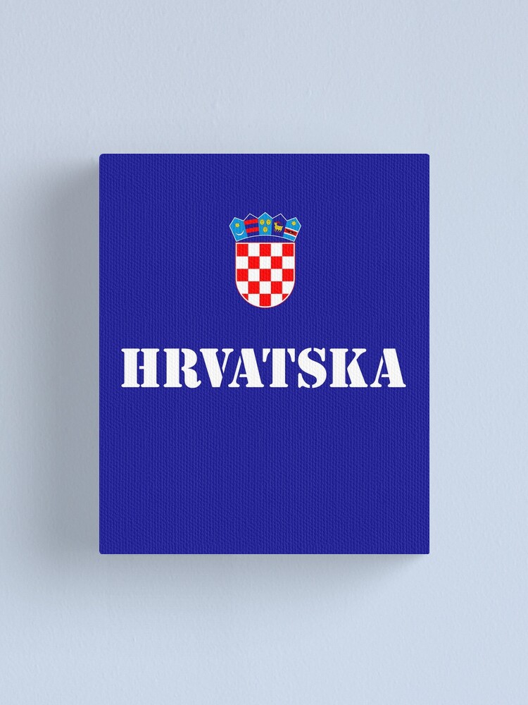 Kroatien Hrvatska Fussball Kroatischer Fussball Leinwanddruck Von Vladocar Redbubble