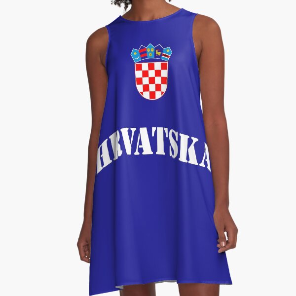 Kroatien Hrvatska Fußball Kroatischer Fußball A-Linien Kleid