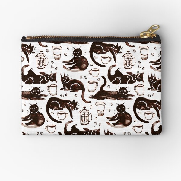 Gouache Chats Noirs & Café Pochette