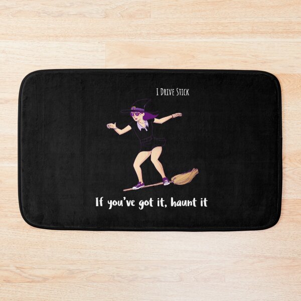 Item preview, Witch on Broomstick: If You've Got it, Haunt it & I Drive Stick Halloween Design designed and sold by HermoTees.