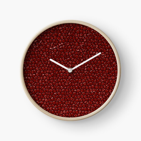 Cherry Reptile Skin Clock