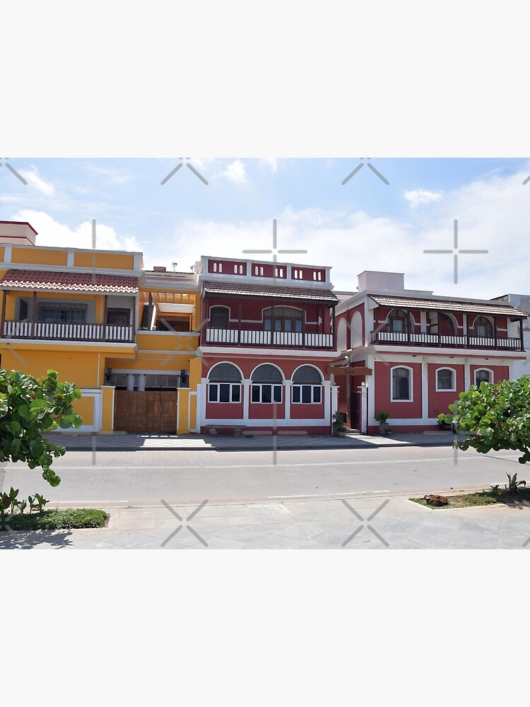 "Colorful Houses French Colony, Pondicherry, India" Poster by