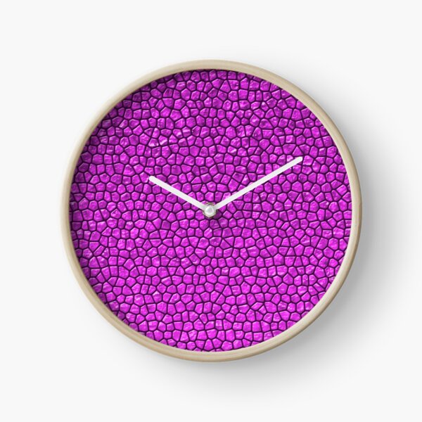 Fuchsia Reptile Skin Clock