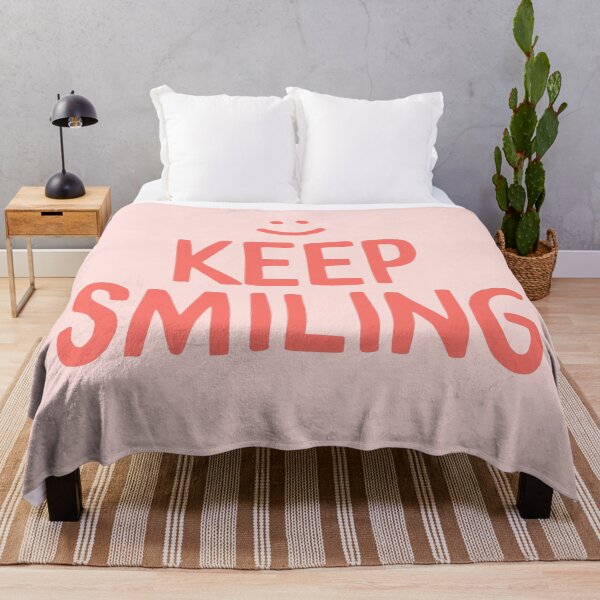 Item preview, Keep Smiling - Pink Happy Quote designed and sold by blueskywhimsy.