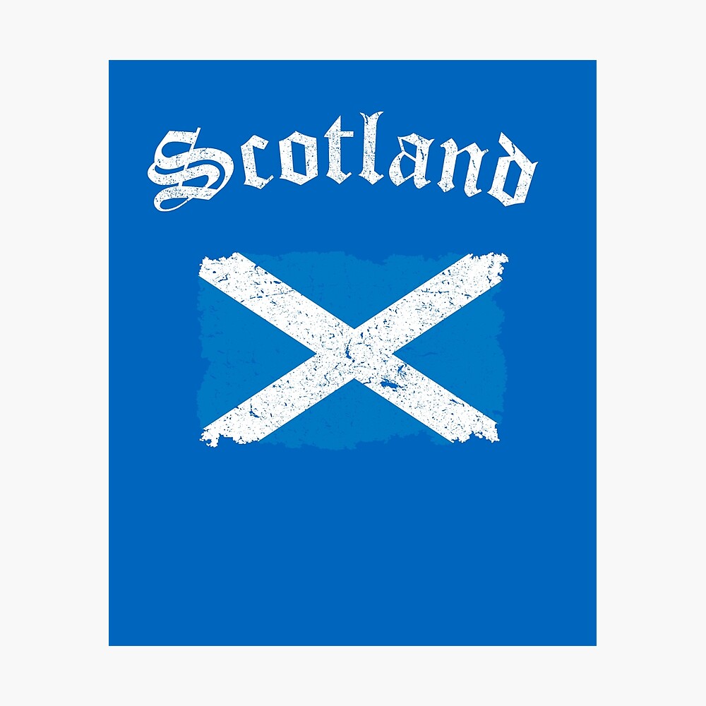 Vintage Schottland Flagge Retro Schottische Flagge Poster Von Vladocar Redbubble