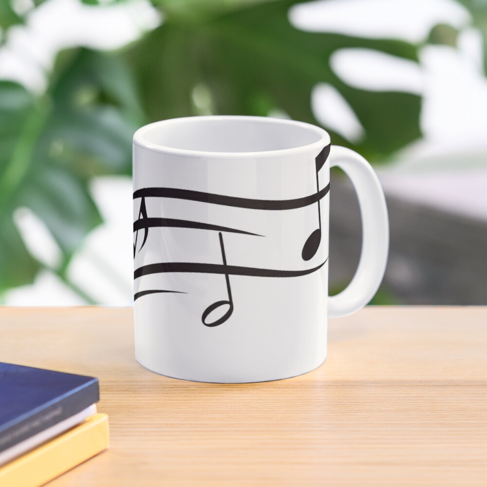 Music Note with Blank Banner Through It #1 Coffee Mug by CSA Images - Fine  Art America