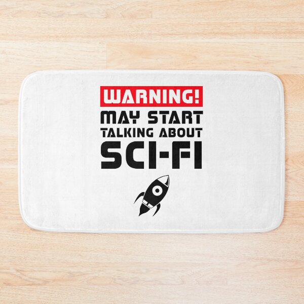 Item preview, Warning May Start Talking About Sci-Fi designed and sold by Cat Lady Designs.