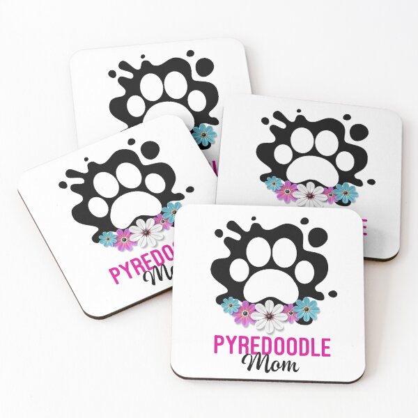 Item preview, Pyredoodle Mom Dog Paw with Flowers designed and sold by monicacarr.