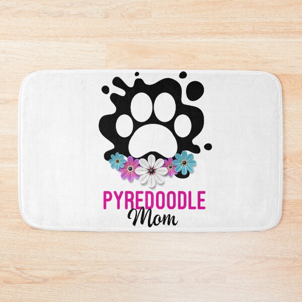 Item preview, Pyredoodle Mom Dog Paw with Flowers designed and sold by monicacarr.