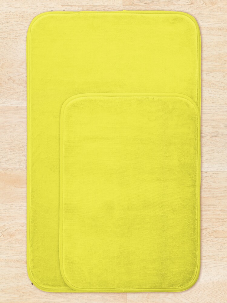 "Neon Yellow" Bath Mat for Sale by koovox Redbubble