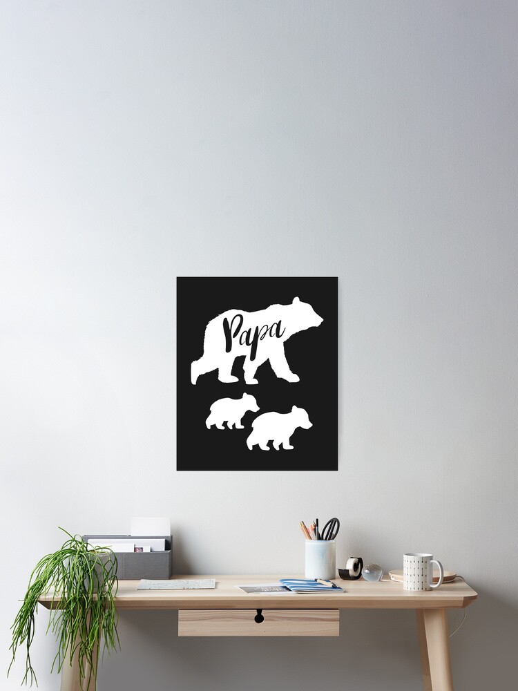 Papa Bear T-Shirt With Two Cubs Papa Bear T-Shirt With Two Cubs