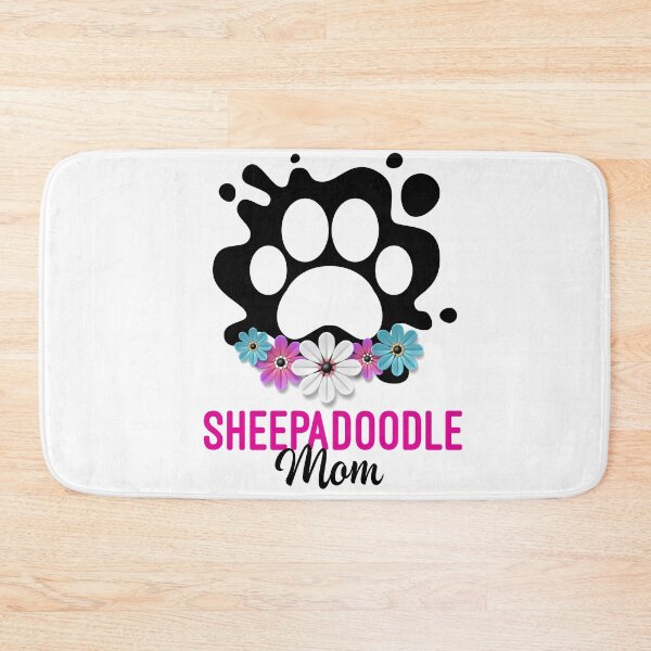 Item preview, Sheepadoodle Mom Dog Paw with Flowers designed and sold by monicacarr.