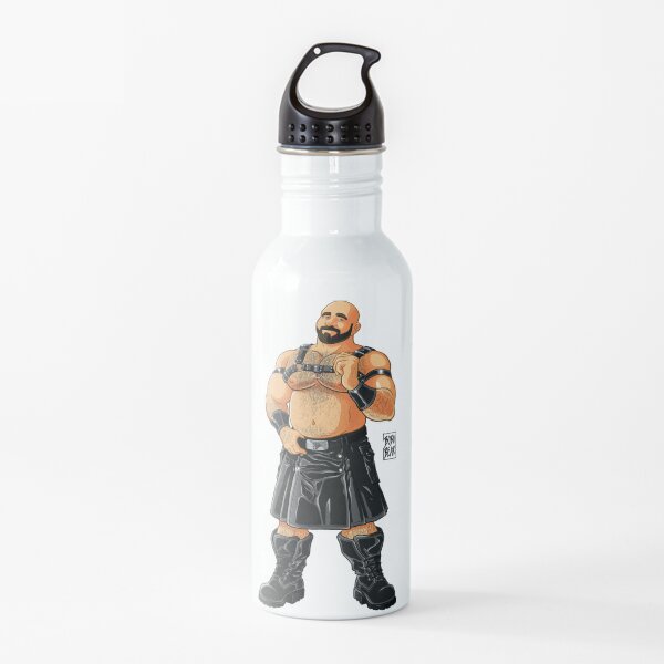 JIM LIKES LEATHER KILTS Water Bottle