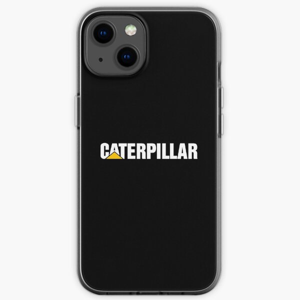 Caterpillar Landscape Logo Weiß Gelb iPhone Flexible Hülle