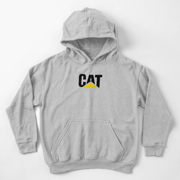 Caterpillar Potrait Logo Noir Jaune Sweat à capuche épais enfant