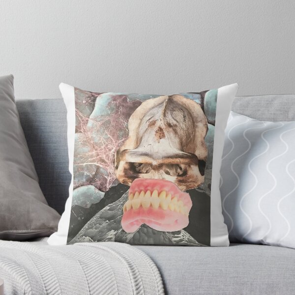 Item preview, Neanderthal, teeth, dentures, skull, cell, anatomy, surreal, collage, vintage designed and sold by AndyAltered.