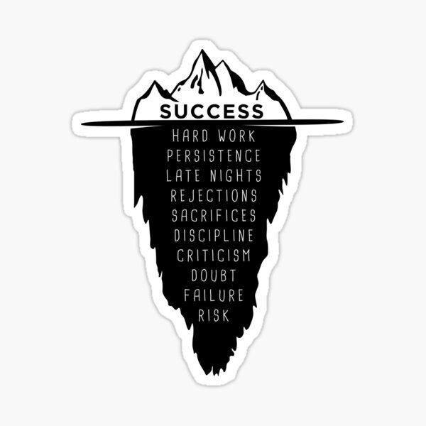 Item preview, motivational saying success iceberg millionaire designed and sold by Levin-Wirp.