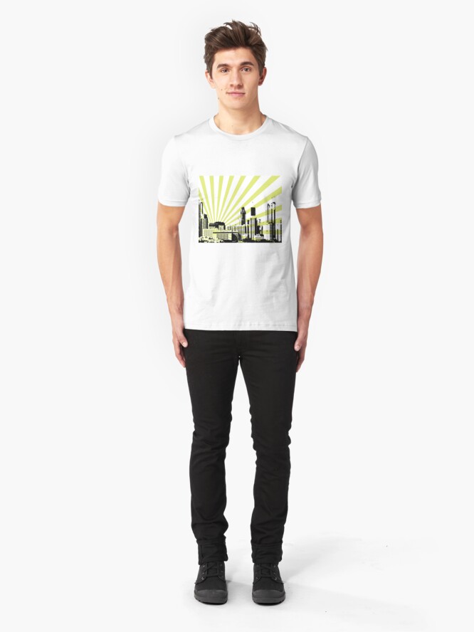 Alternate view of City Bliss. Slim Fit T-Shirt