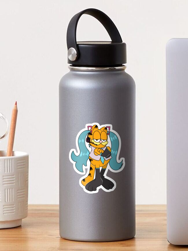 Thumbnail 1 of 3, Sticker, Hatsune Garfield designed and sold by Starry-Roses.