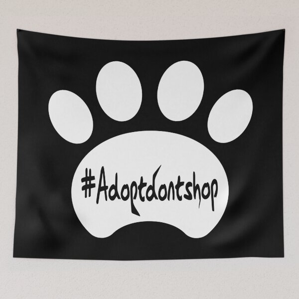 Item preview, Adopt don't shop (white) designed and sold by Dave Crokaert.