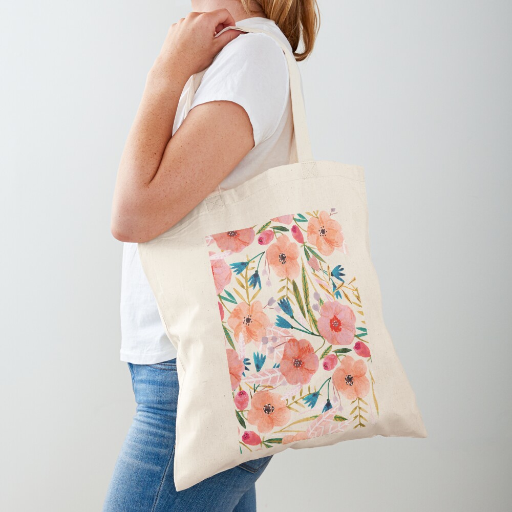 Floral Dance Tote Bag