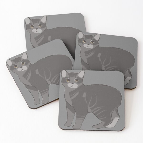 Item preview, Manx cat breed illustration  designed and sold by BaisiGecko.
