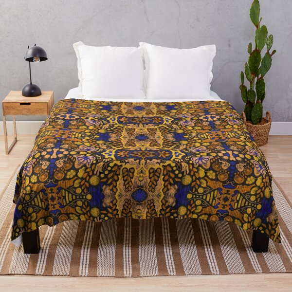 Item preview, Indian Summer, Bohemian Ethnic Pattern, Golden Yellow Blue designed and sold by Julia Khoroshikh.