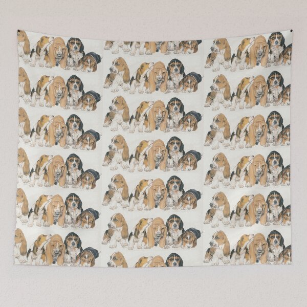 Item preview, Basset Hound Puppies designed and sold by BarbBarcikKeith.