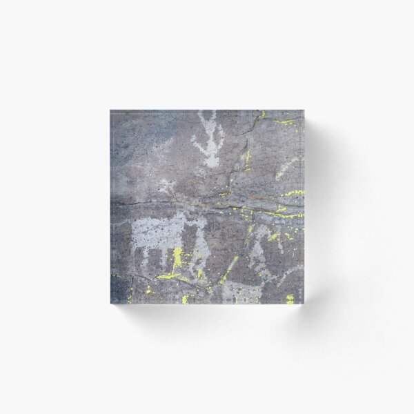 Arcosanti AZ petroglyphs Acrylic Block