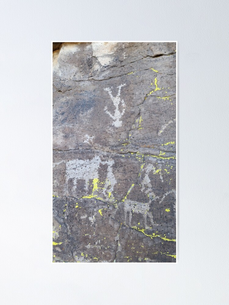 Alternate view of Arcosanti AZ petroglyphs Poster