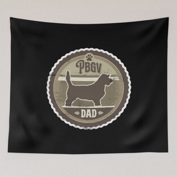 Item preview, PBGV Dad - Distressed Petit Basset Griffon Vendeen Silhouette Design designed and sold by DoggyStyles.