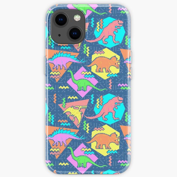 Nineties Dinosaurs Pattern iPhone Soft Case