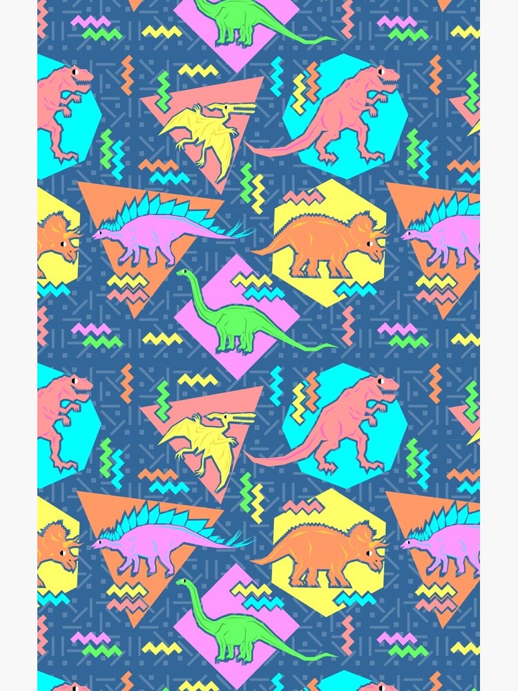Nineties Dinosaurs Pattern by chobopop