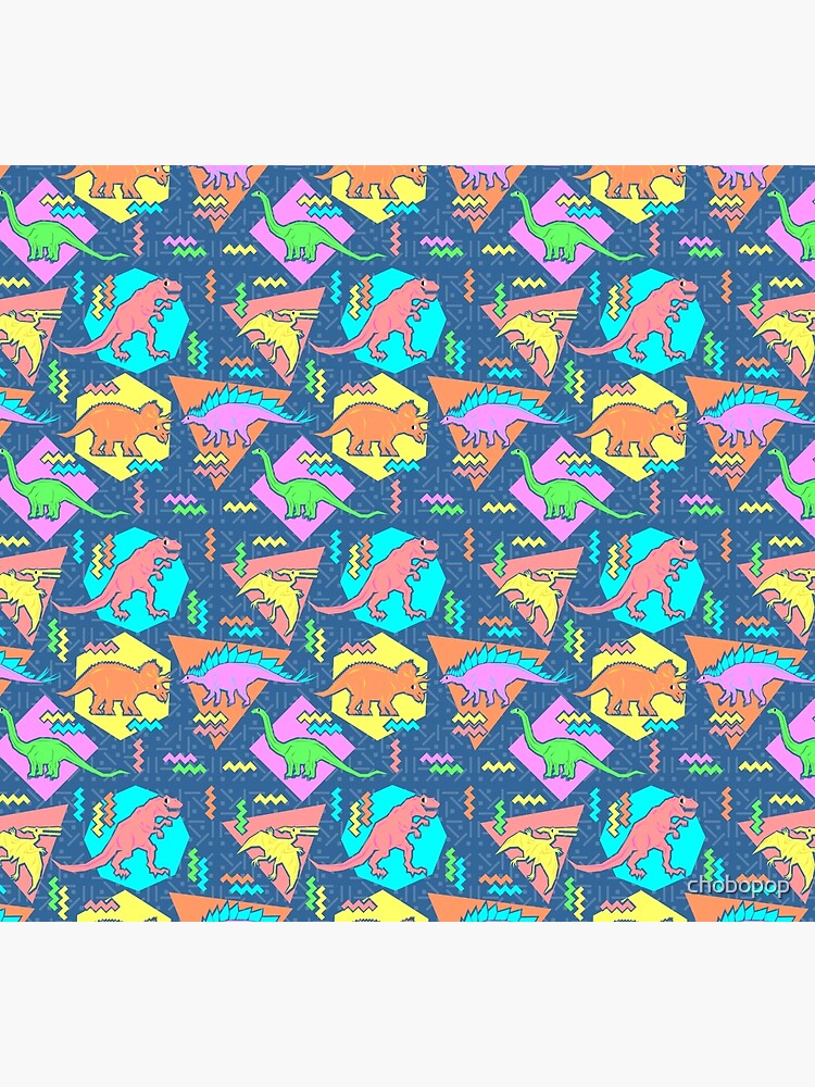 Nineties Dinosaurs Pattern by chobopop