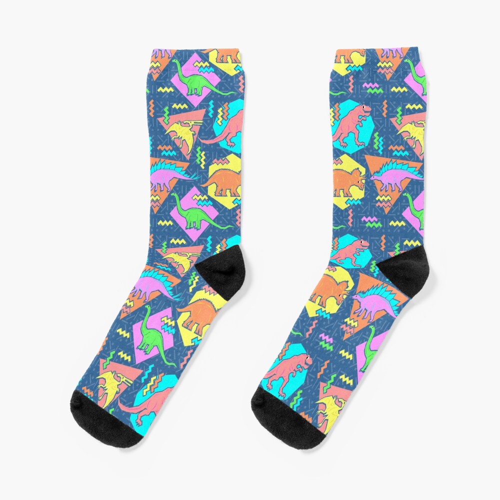 Nineties Dinosaurs Pattern Socks