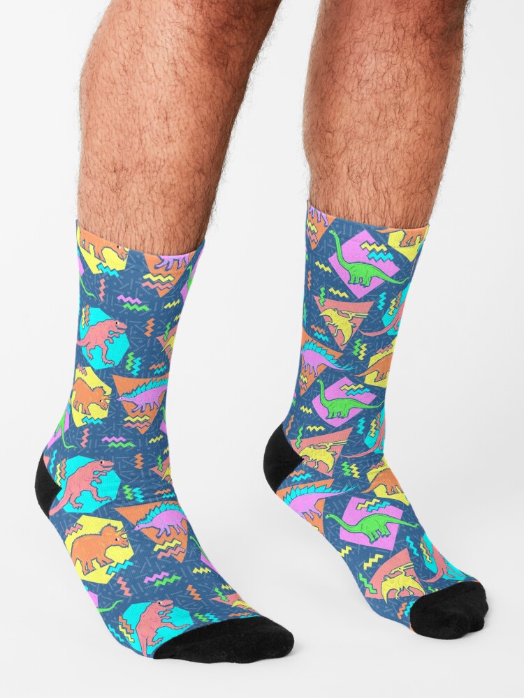 Alternate view of Nineties Dinosaurs Pattern Socks