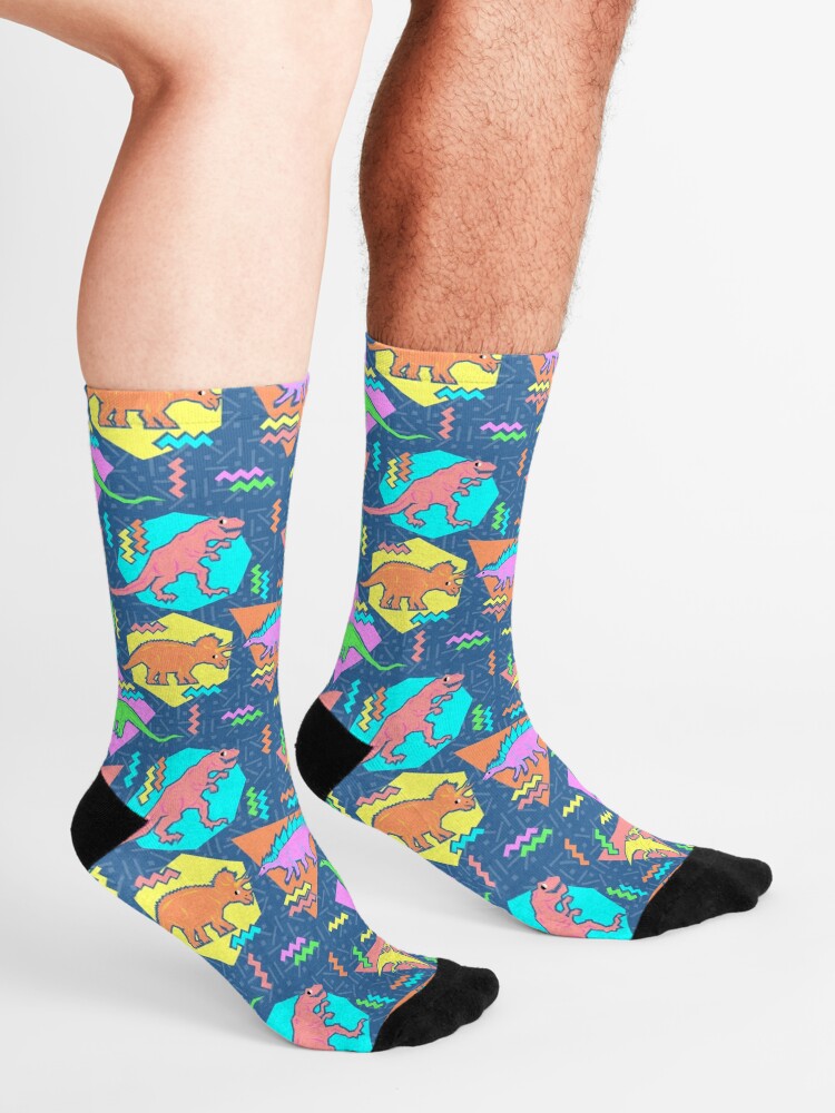 Alternate view of Nineties Dinosaurs Pattern Socks